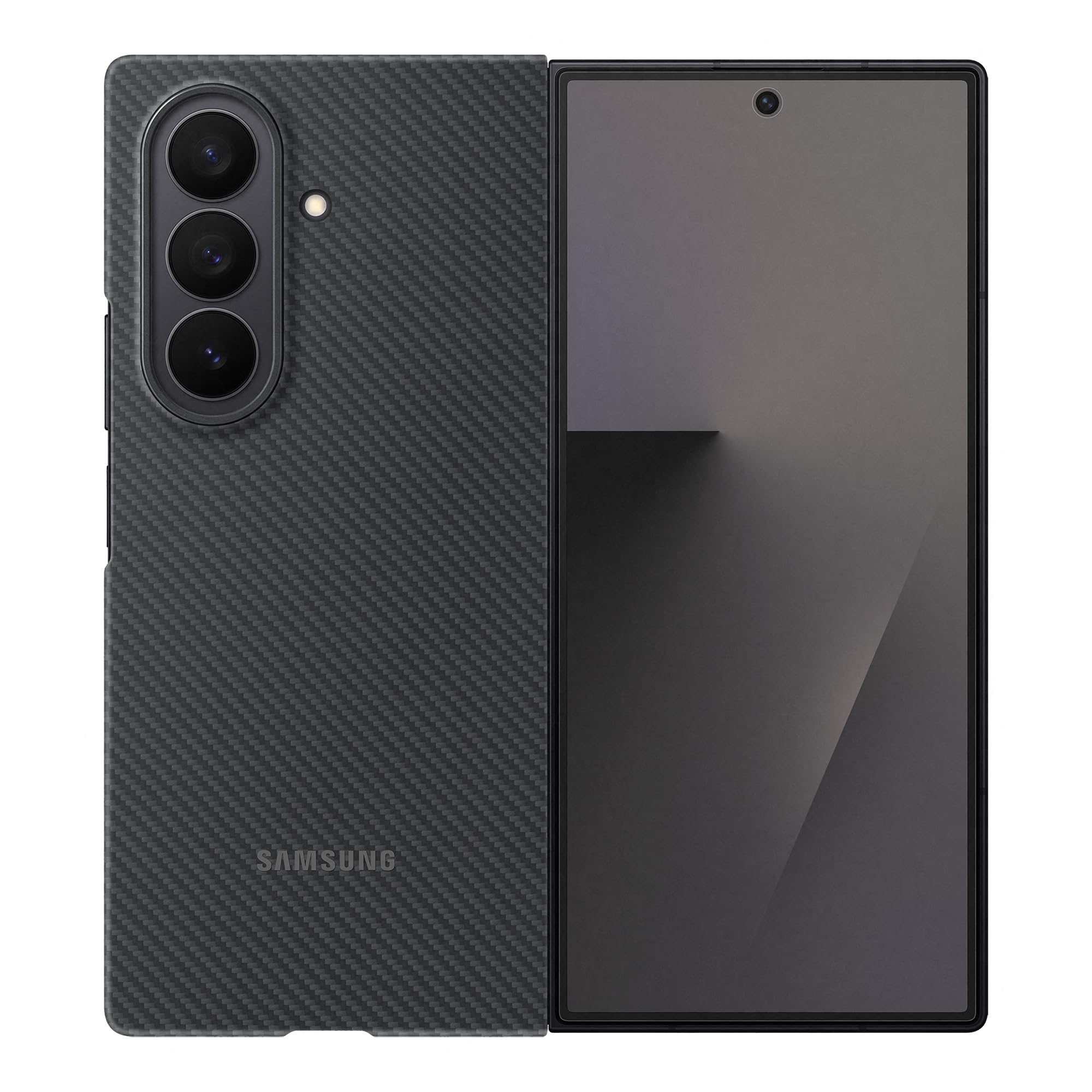 Galaxy Z Fold7 カーボンシールドケース ブラック Amazon | Samsung Galaxy Z Fold7 カーボンシールドケース、ブラック
